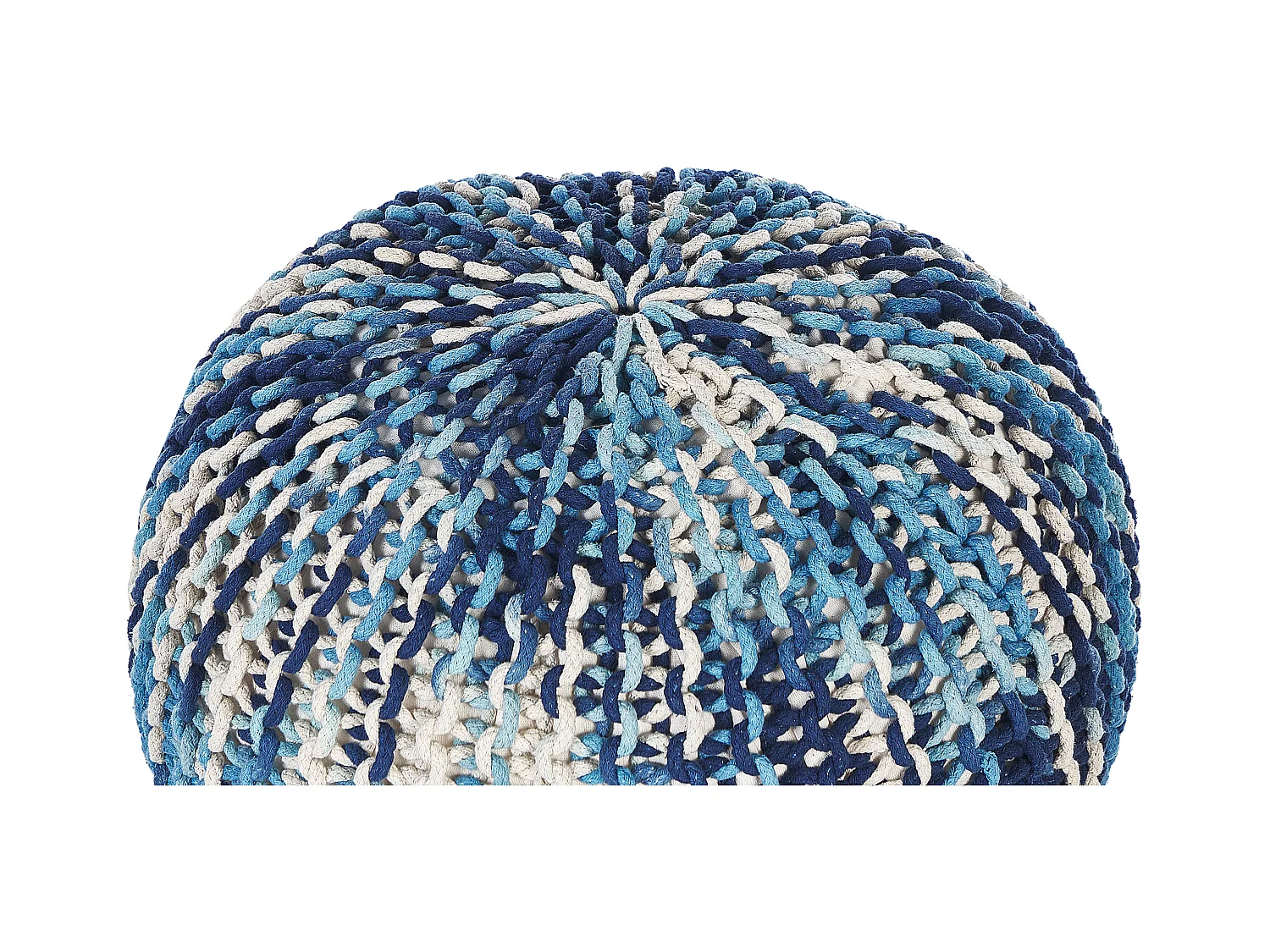 Poef CONRAD Katoen Blauw 50 cm 50 cm 35 cm