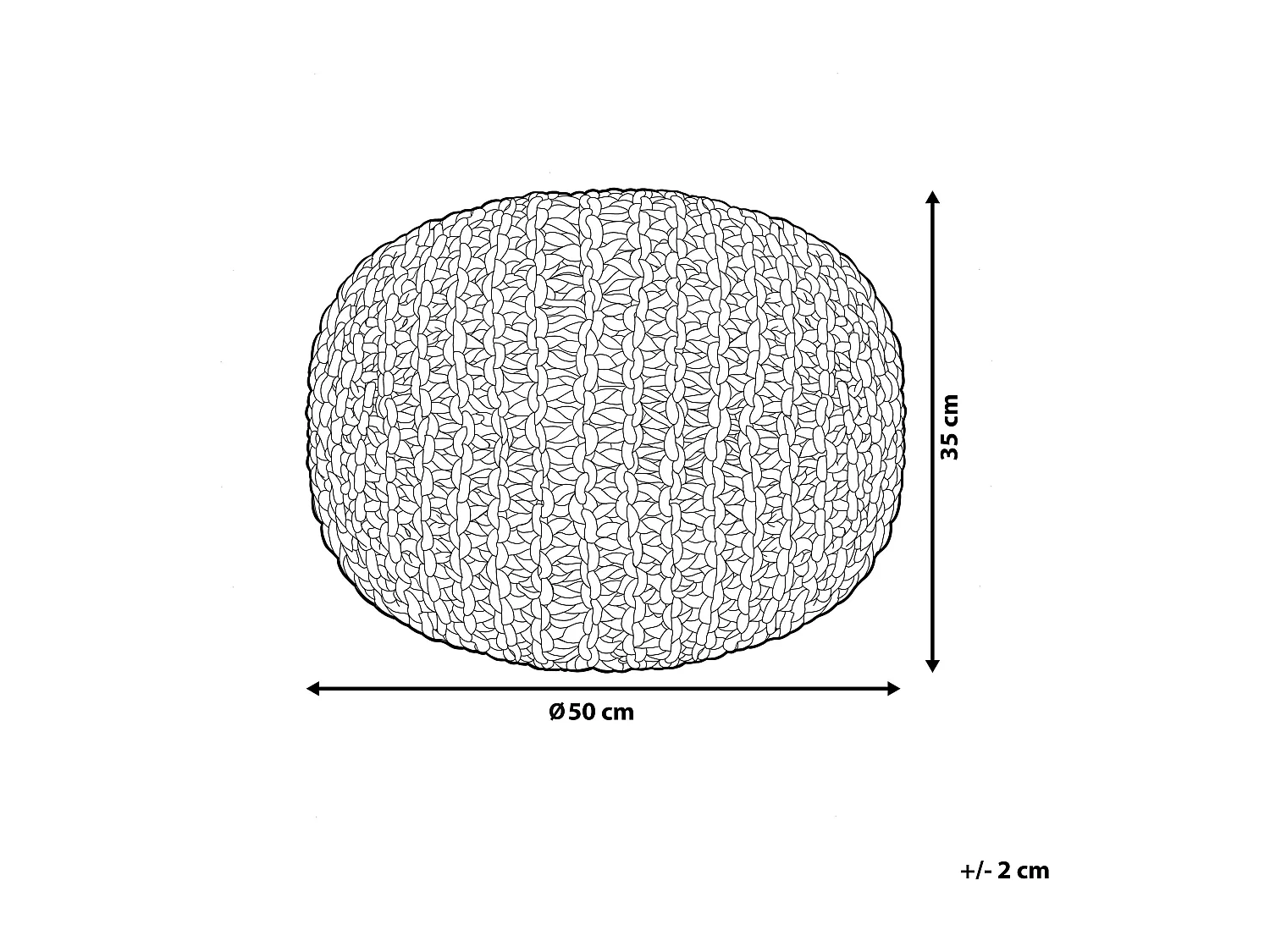 Pouf CONRAD Coton Bleu