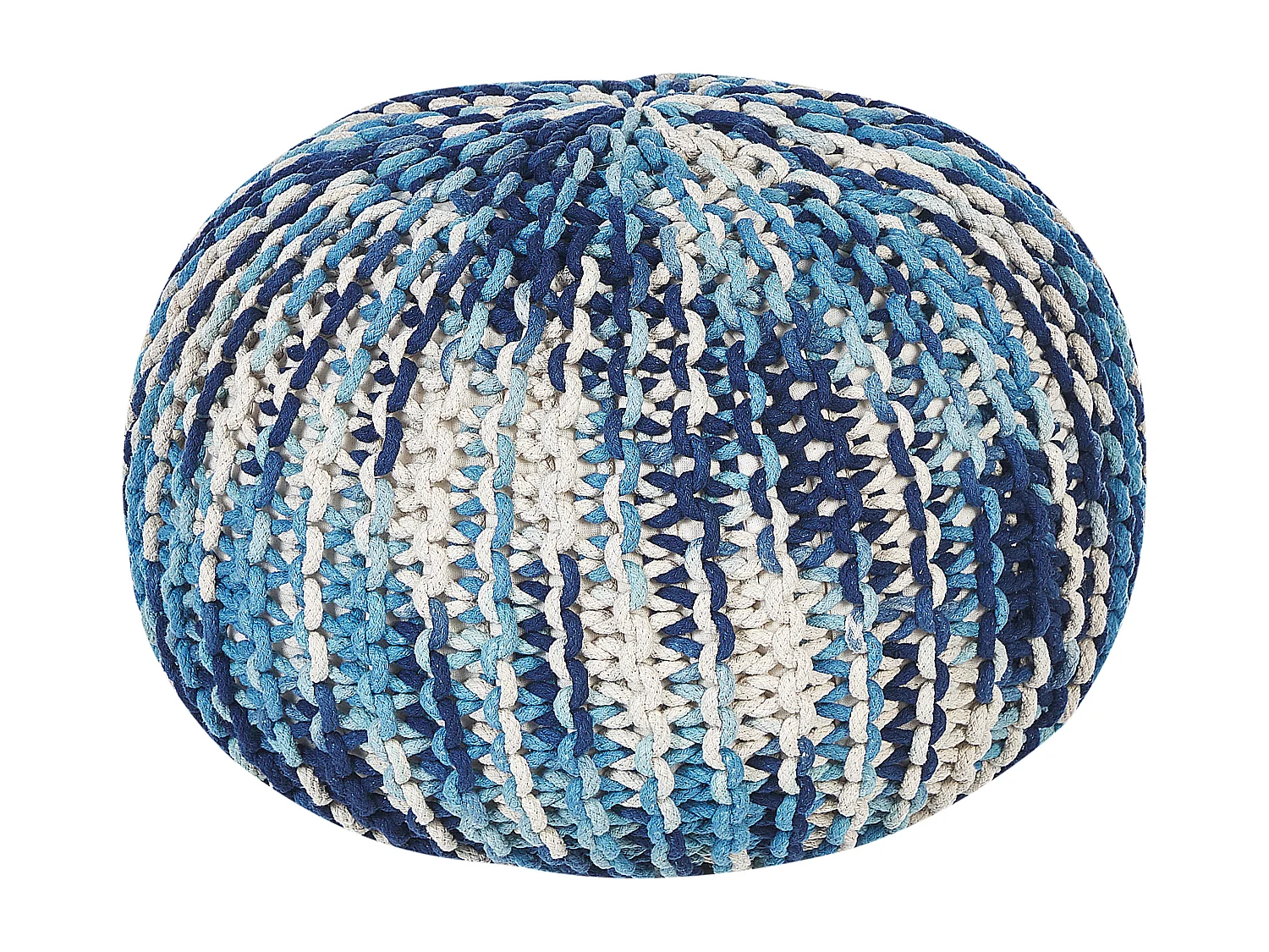 Poef CONRAD Katoen Blauw 50 cm 50 cm 35 cm