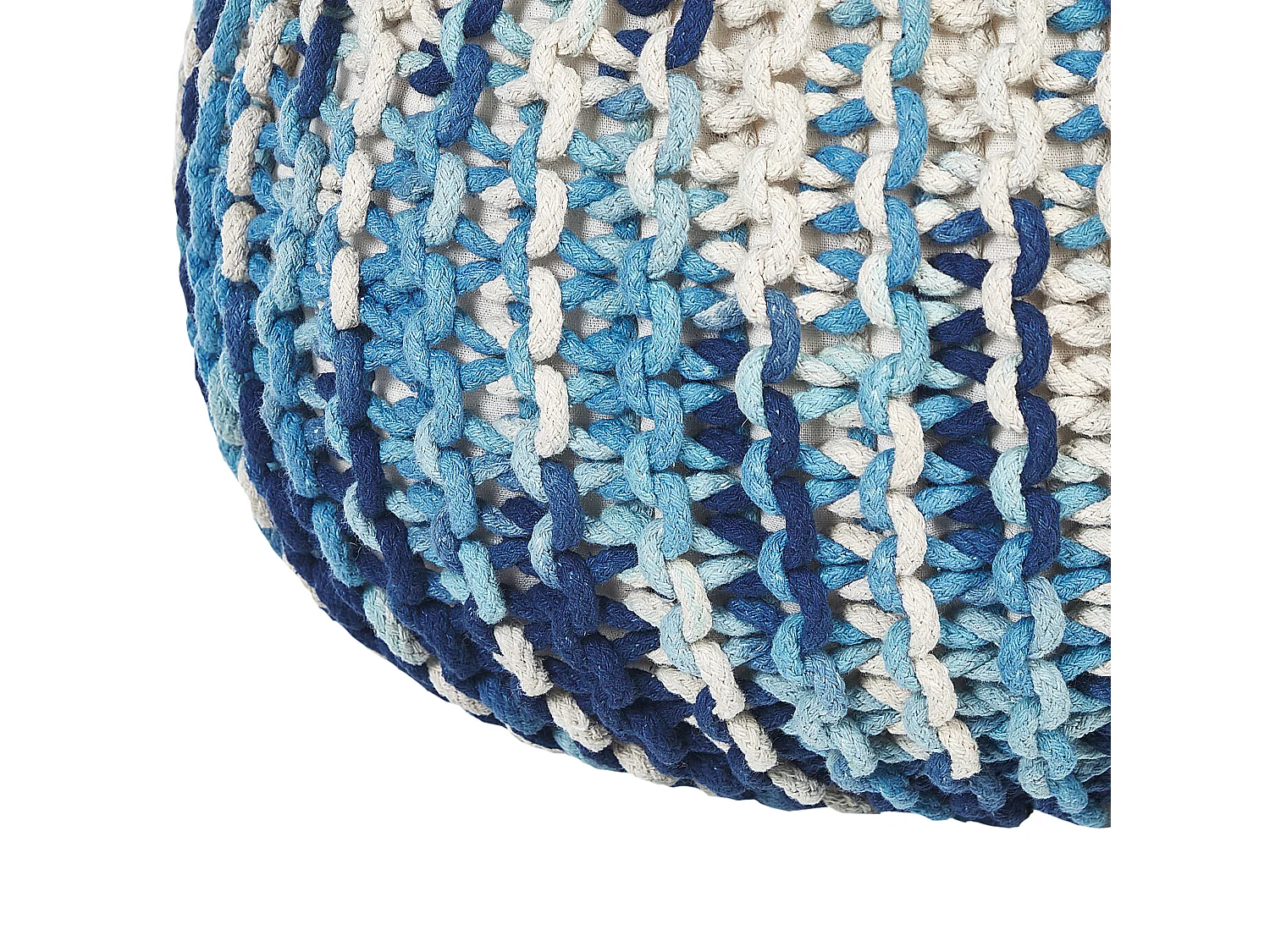 Poef CONRAD Katoen Blauw 50 cm 50 cm 35 cm