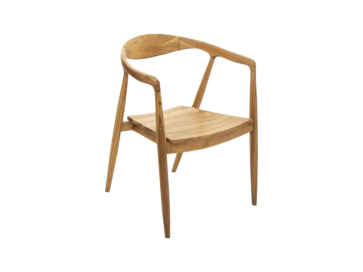 Chaise Fauteuil de table en Teck H 78 cm