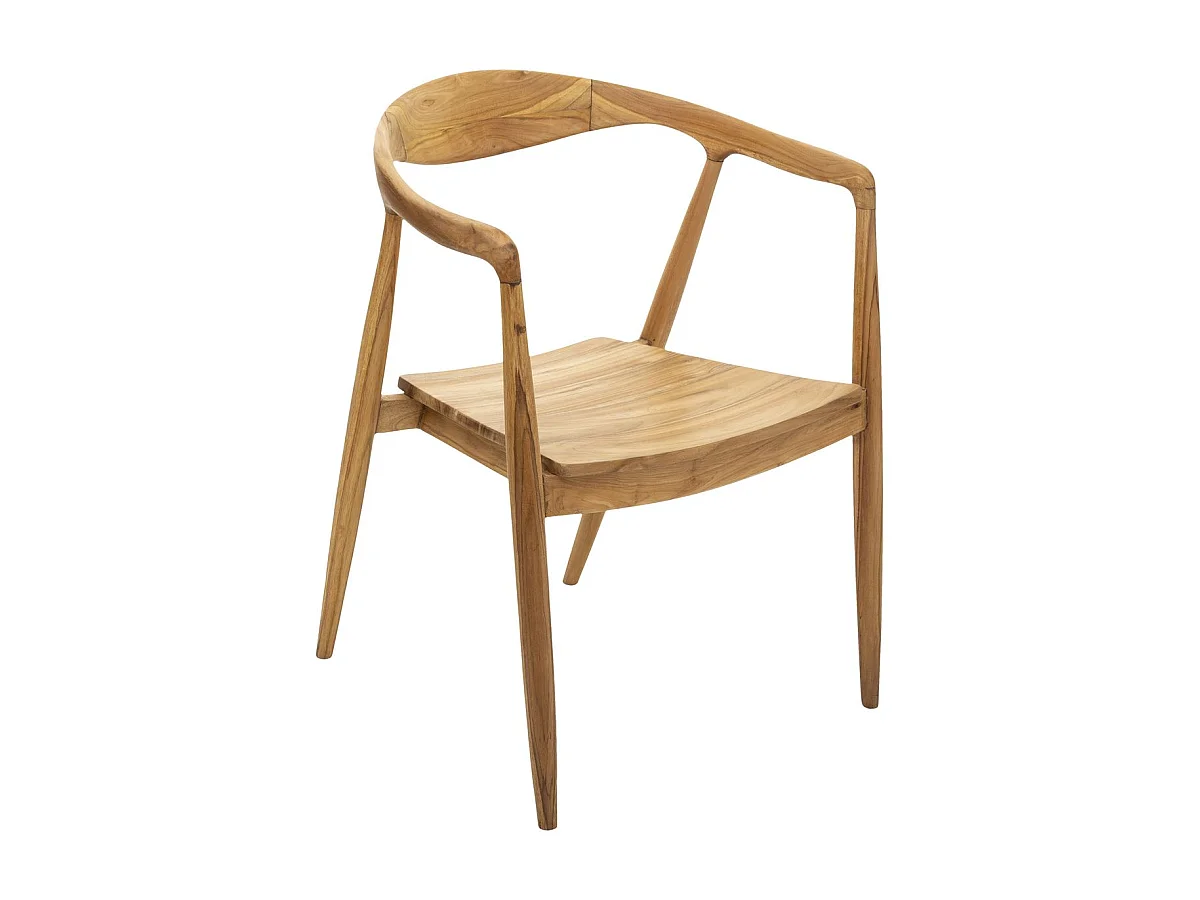 Chaise Fauteuil de table en Teck H 78 cm