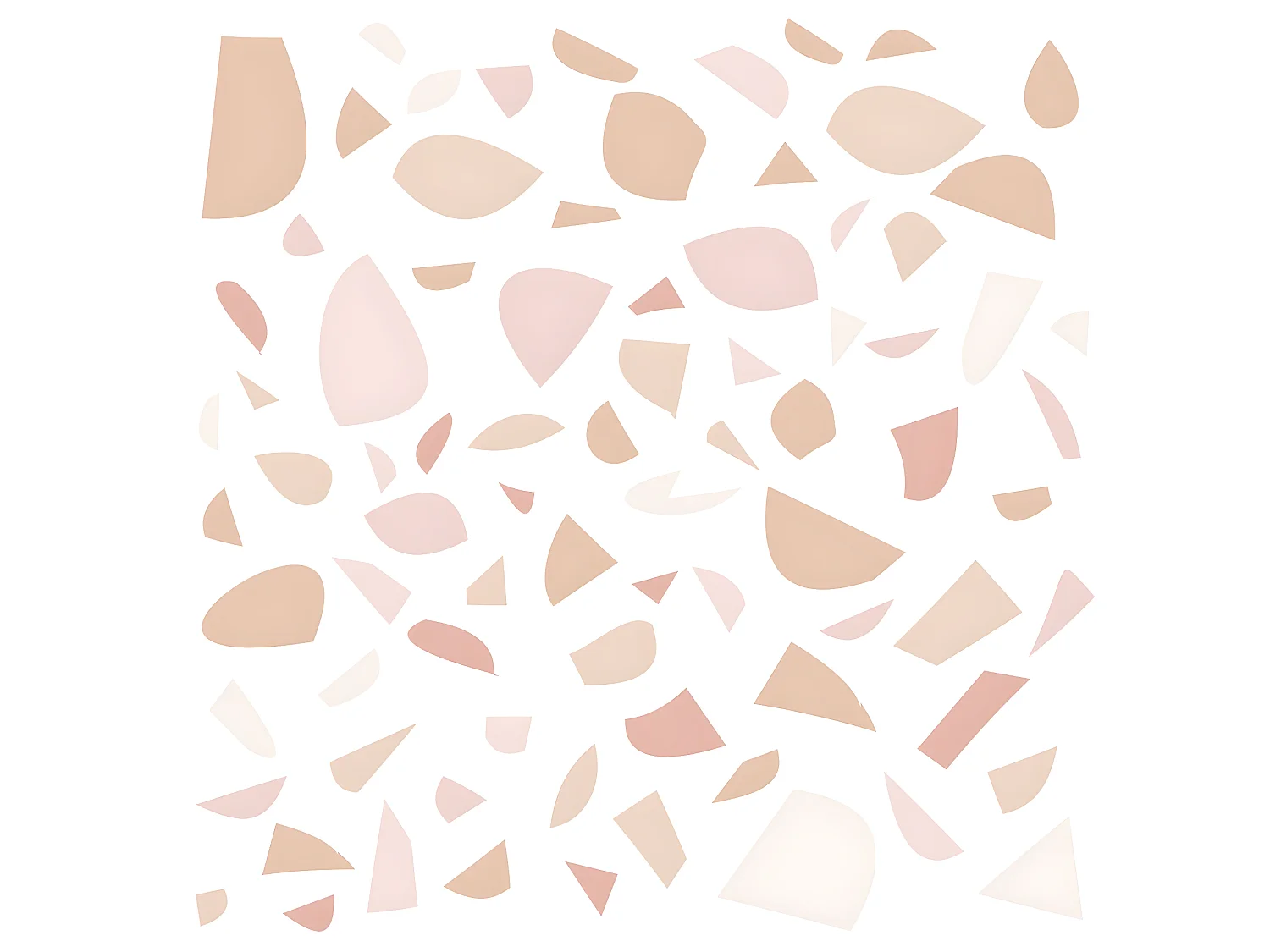 Stickers muraux en vinyle terrazzo rose et beige