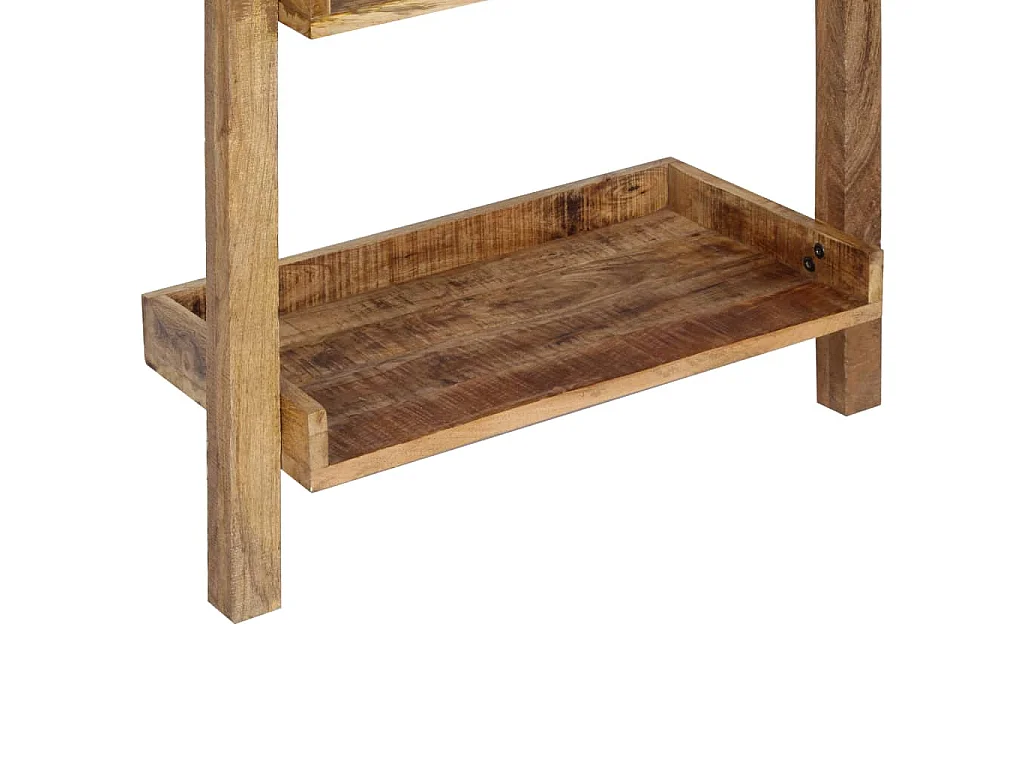 Étagère armoire meuble design étagère à échelle marron205 cm bois de manguier solide 2702075/2