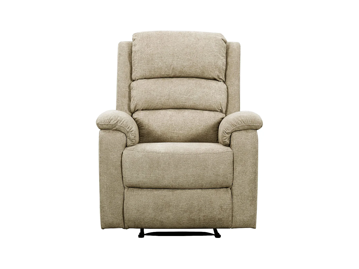 Couchgarnitur mit elektrischer Relaxfunktion 3+2+1 - Stoff - Taupe - NEVERS