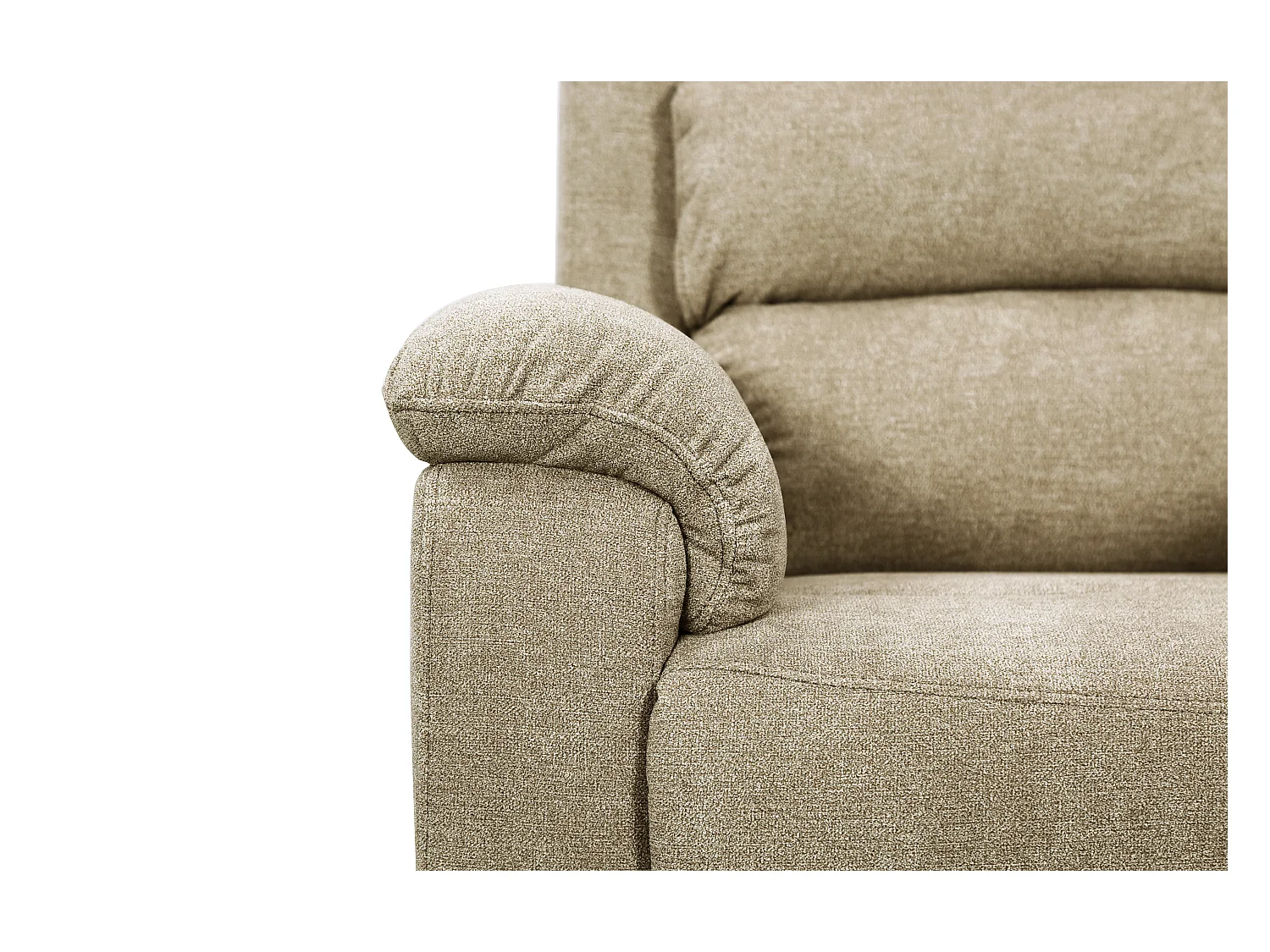 Couchgarnitur mit elektrischer Relaxfunktion 3+2+1 - Stoff - Taupe - NEVERS