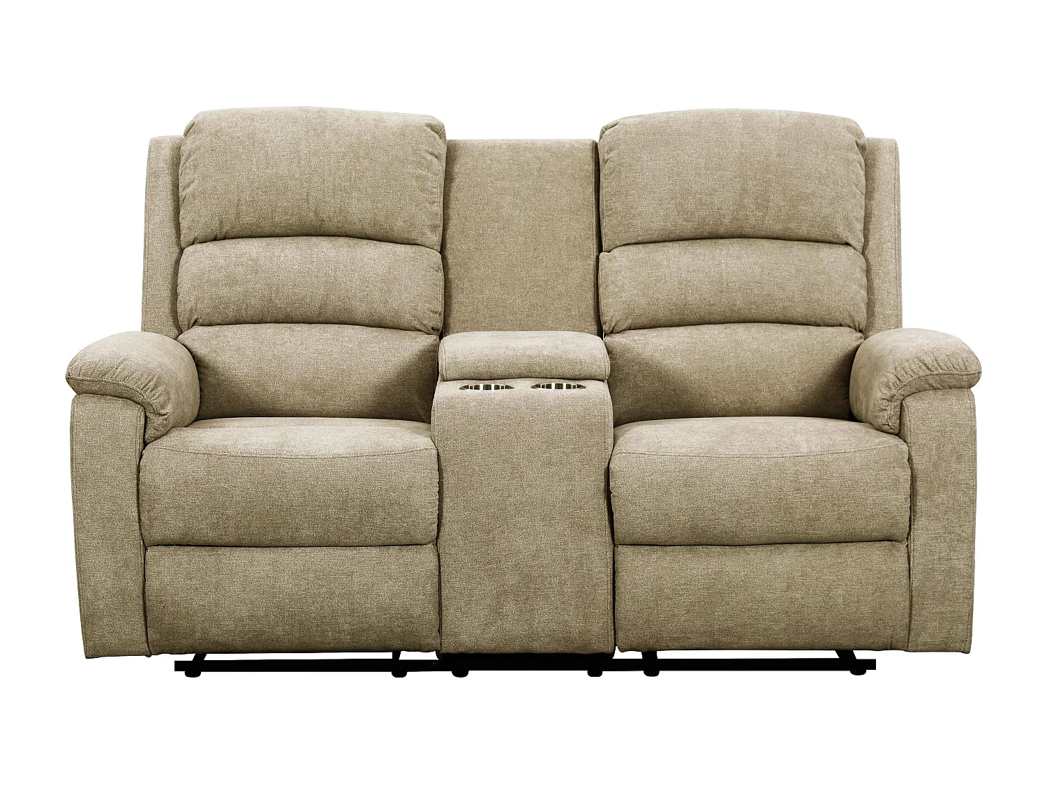 Canapés 3 places 2 places et un fauteuil relax électrique en tissu taupe NEVERS