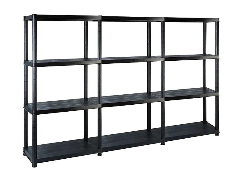 Étagère de rangement bibliothèque noire 61 x 30.5 x 130 cm 02_0000646