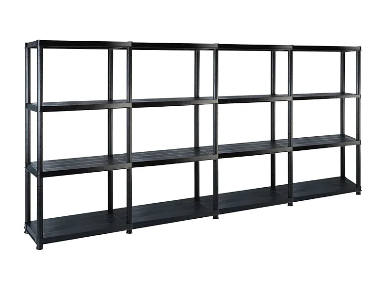 Étagère de rangement bibliothèque noire 61 x 30.5 x 130 cm 02_0000647