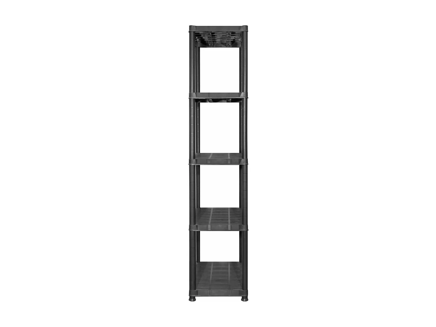 Estante de armazenamento com 5 níveis de plástico preto de 170 cm 02_0000651