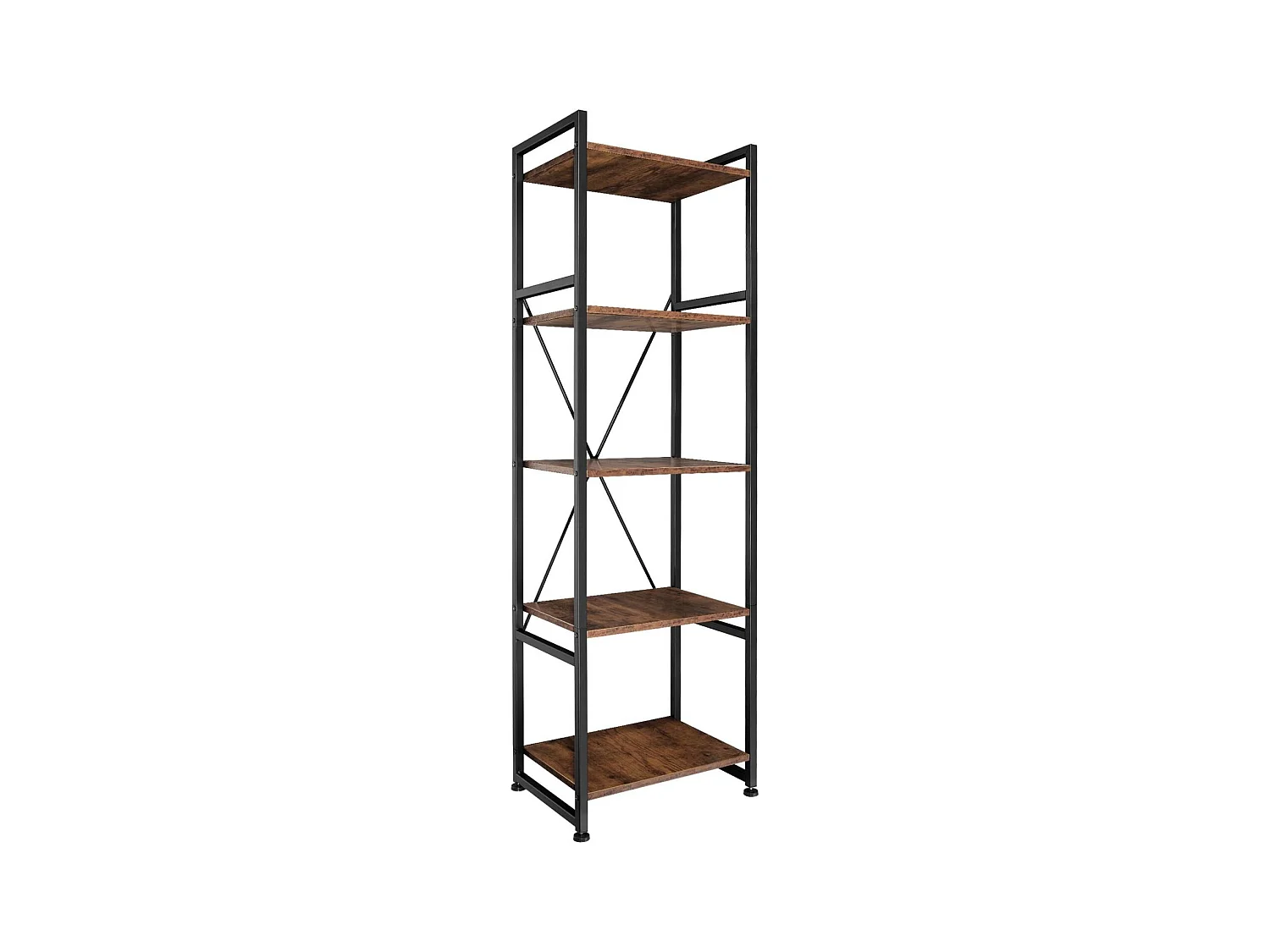 Grande étagère bibliothèque au marron 47.5 x 34.5 x 151.5 cm 08_0000575