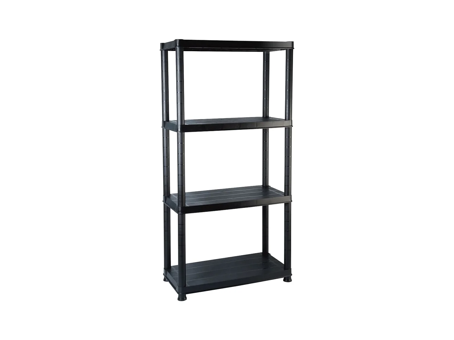 Estantería para libros con 4 niveles 130 cm plástico negro 02_0000648