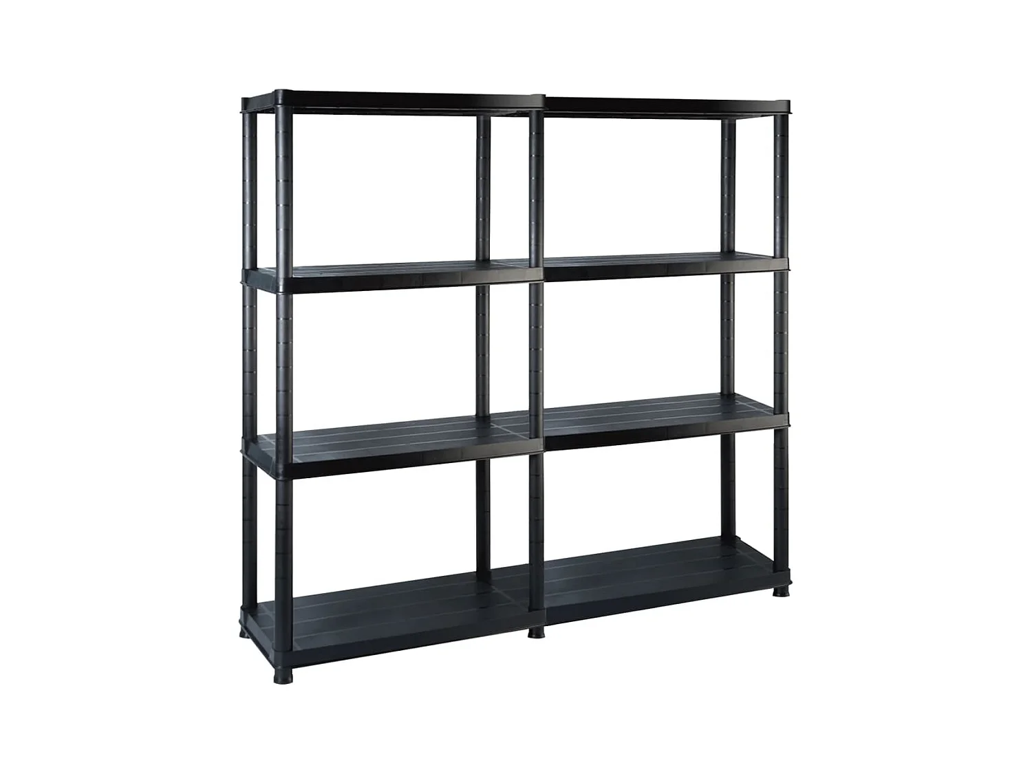 Estantería para libros con 4 niveles 130 cm plástico negro 02_0000645