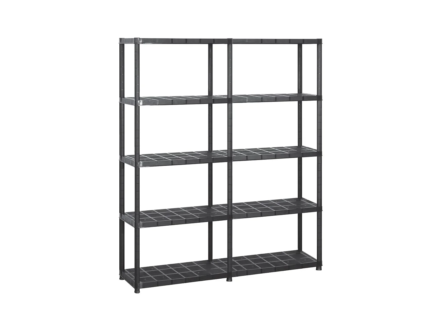 Ripiano portaoggetti a 5 ripiani 170 cm plastica nera 02_0000649