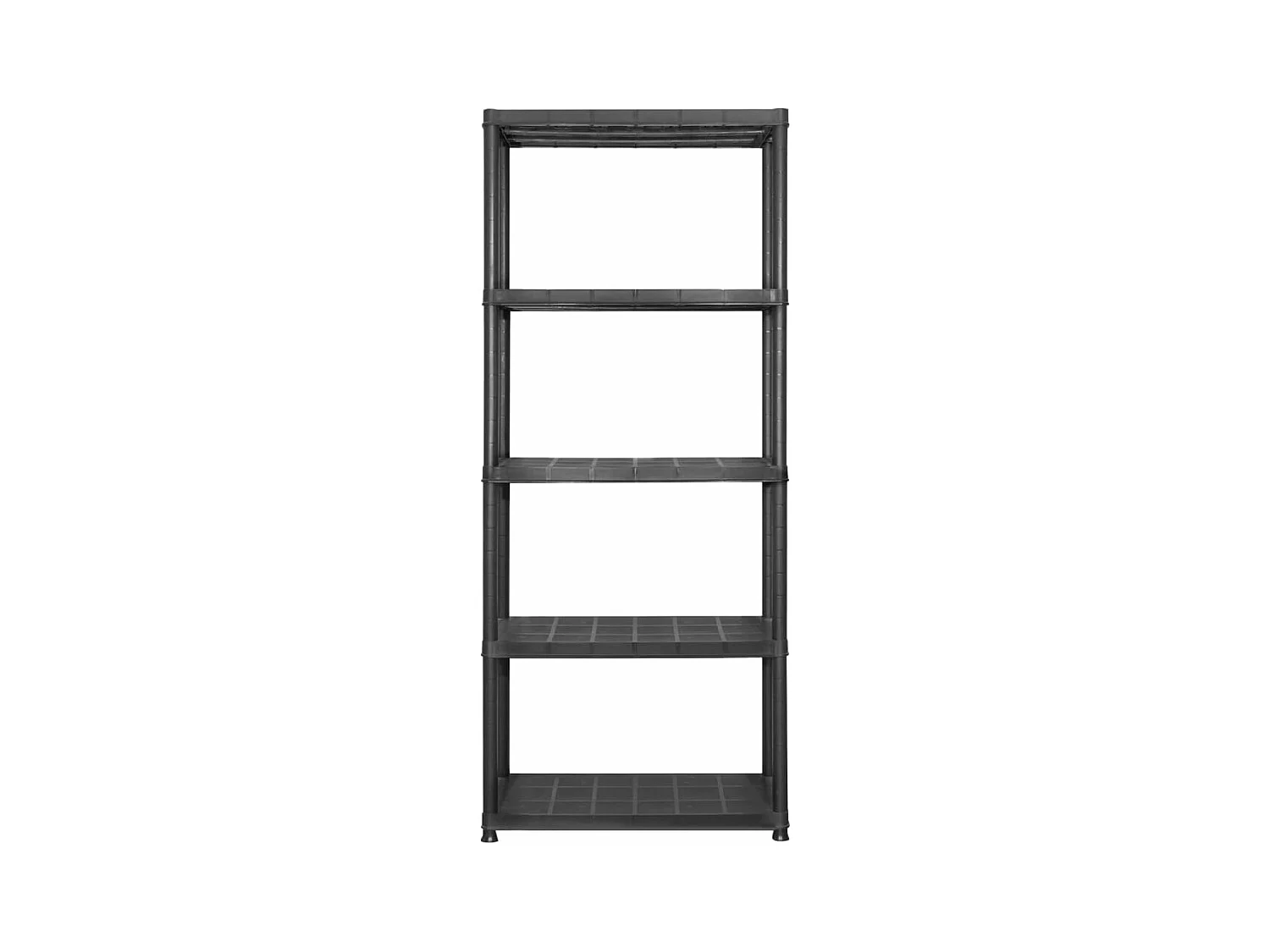Ripiano portaoggetti a 5 ripiani 170 cm plastica nera 02_0000649