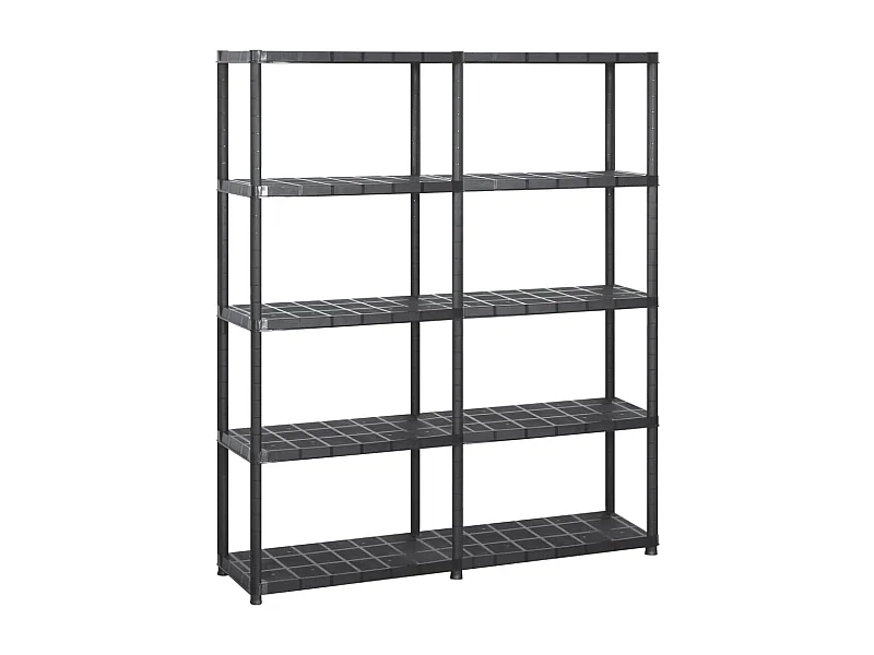 Étagère de rangement à noire 71 x 38 x 170 cm 02_0000649