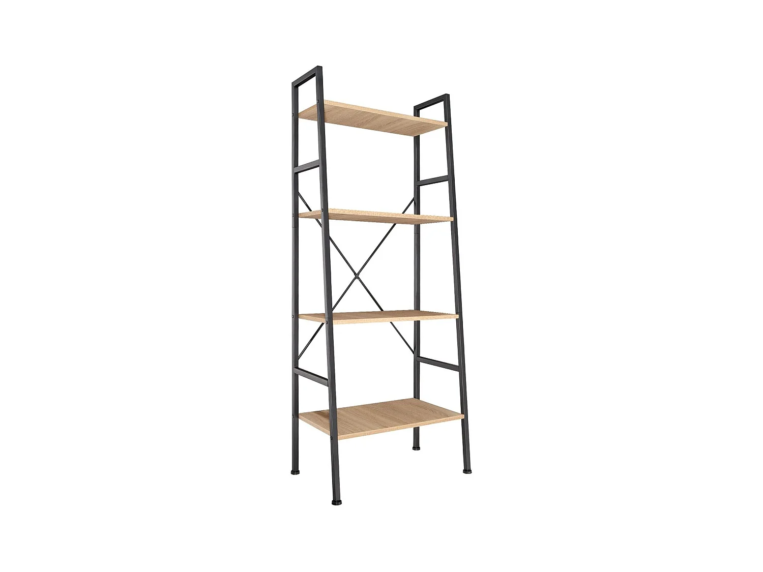 Grande étagère bibliothèque au beige 57.5 x 35.5 x 139 cm 08_0000559
