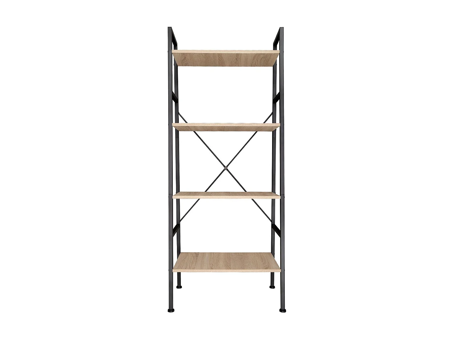 Grande étagère bibliothèque au beige 57.5 x 35.5 x 139 cm 08_0000559