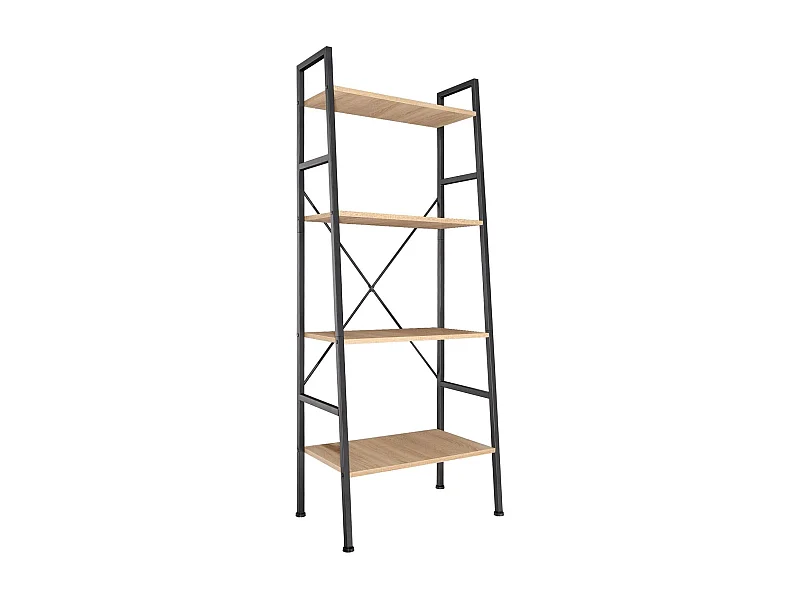 Grande étagère bibliothèque au beige 57.5 x 35.5 x 139 cm 08_0000559