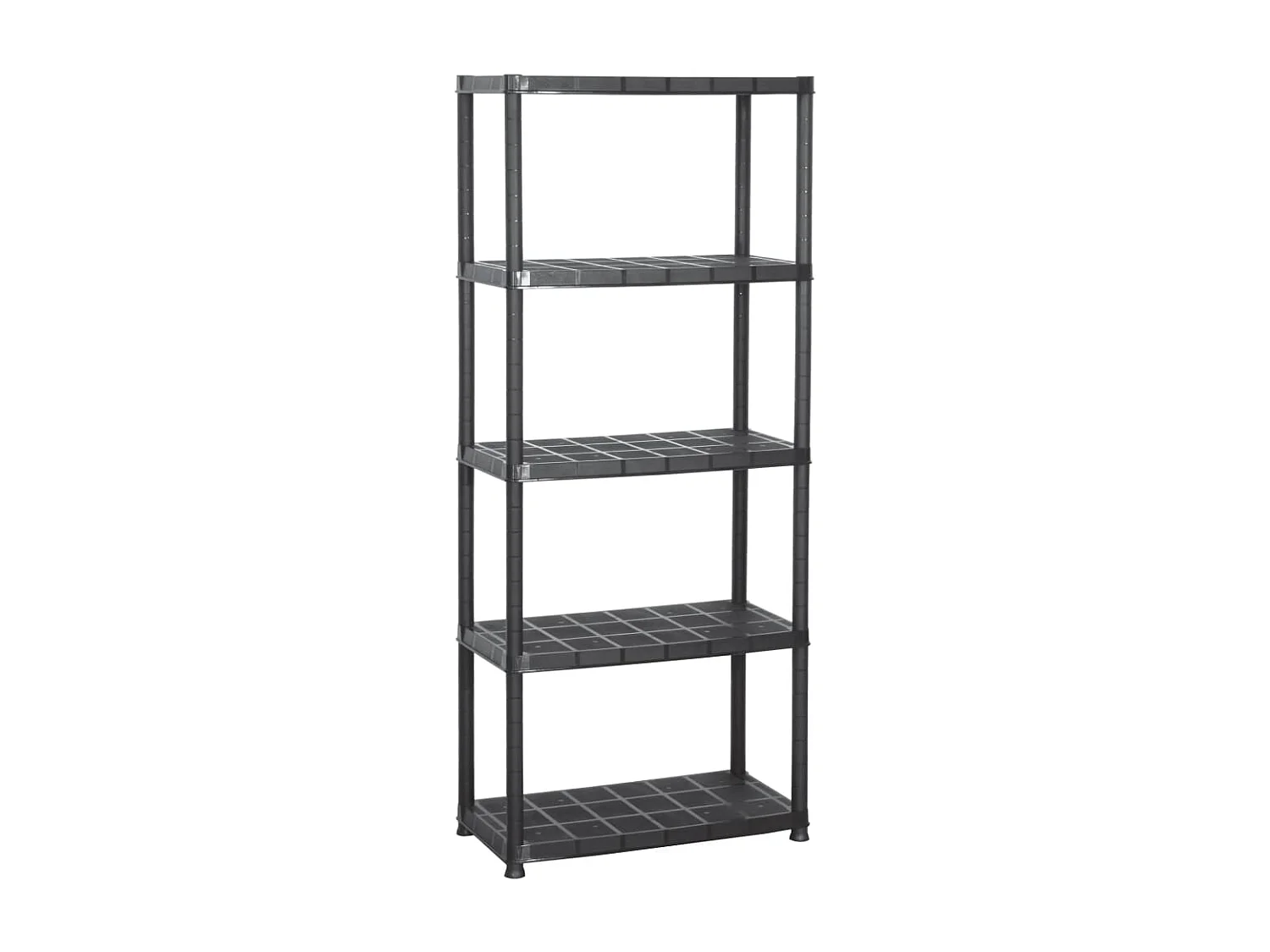 Étagère de rangement à noire 71 x 38 x 170 cm 02_0000652