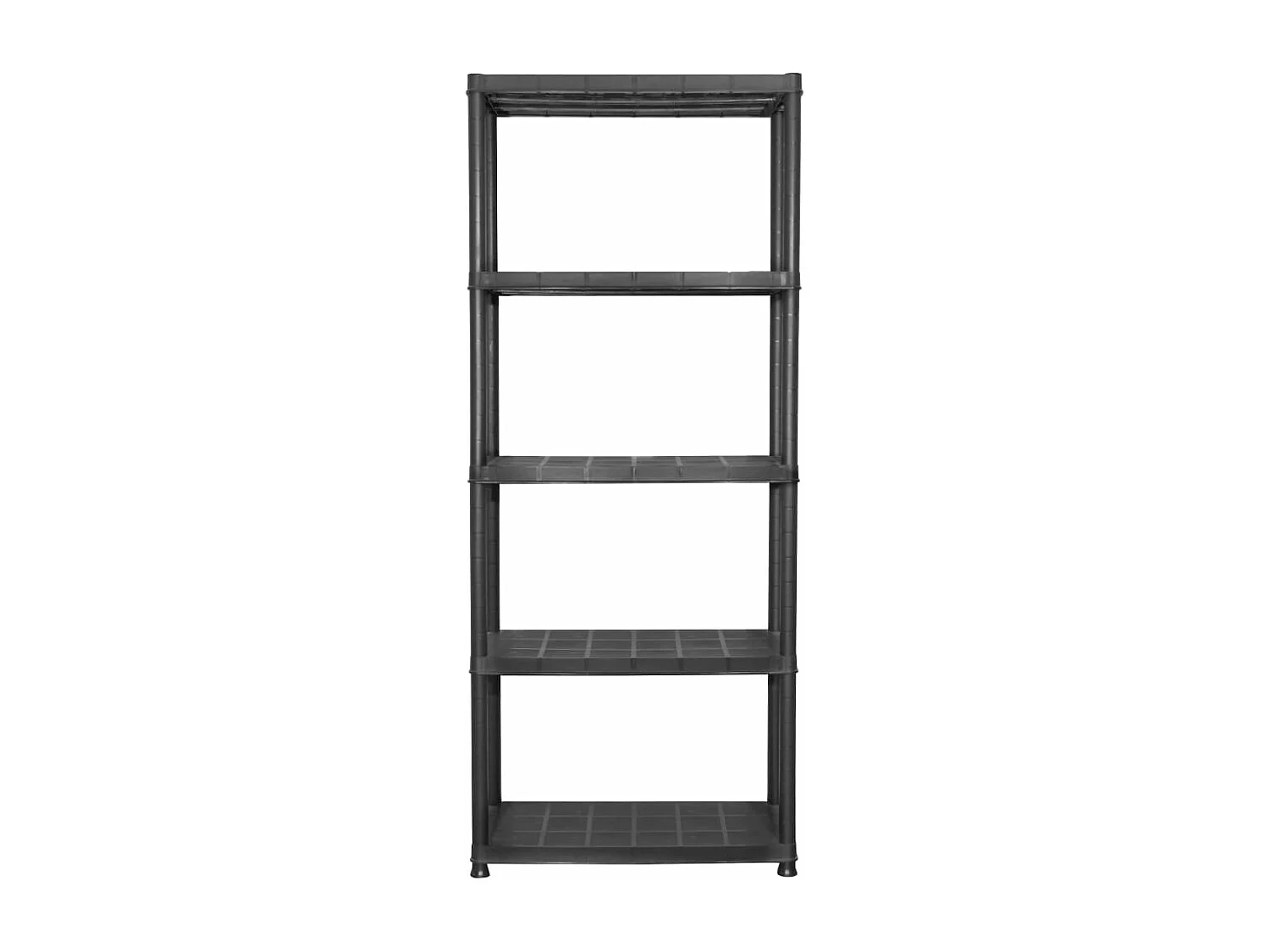 Étagère de rangement à noire 71 x 38 x 170 cm 02_0000652