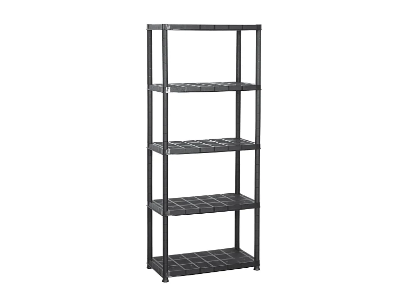 Étagère de rangement à noire 71 x 38 x 170 cm 02_0000652