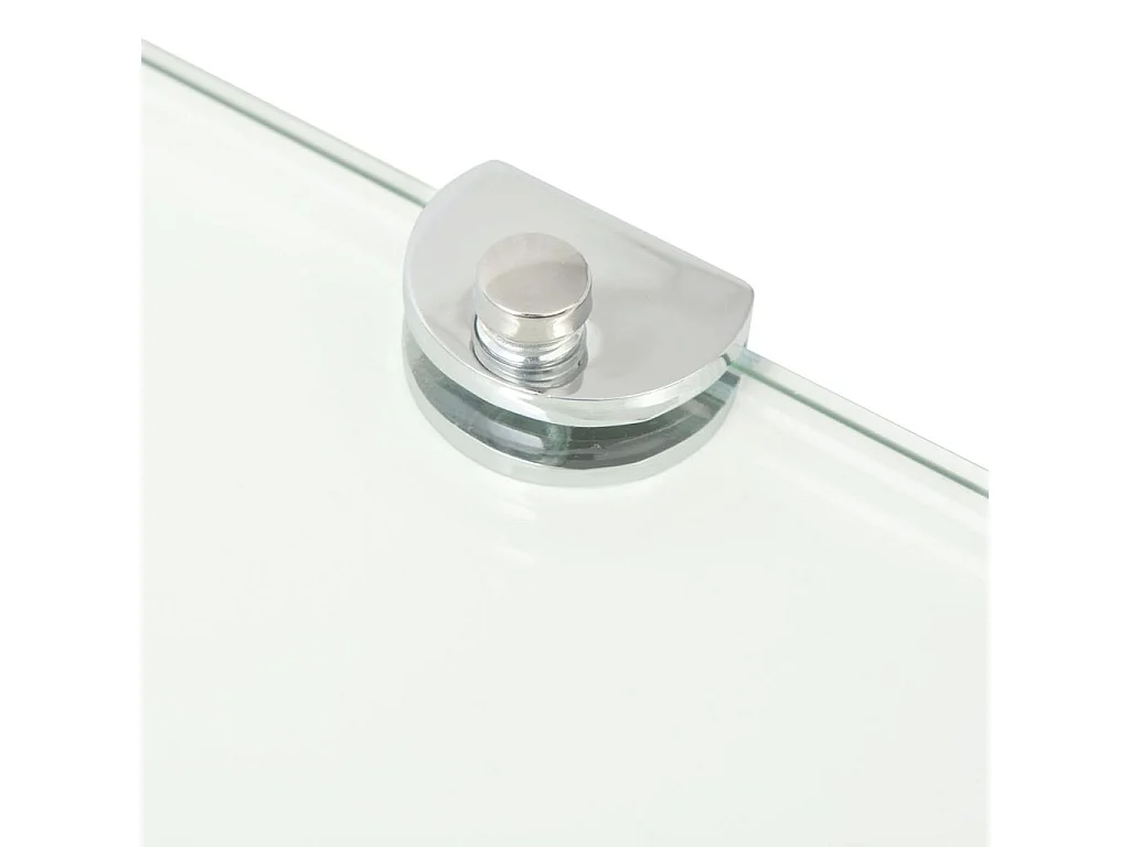 Mobile angolare di design con ripiano + supporti cromati vetro trasparente 25 x 25 cm 2702217/3