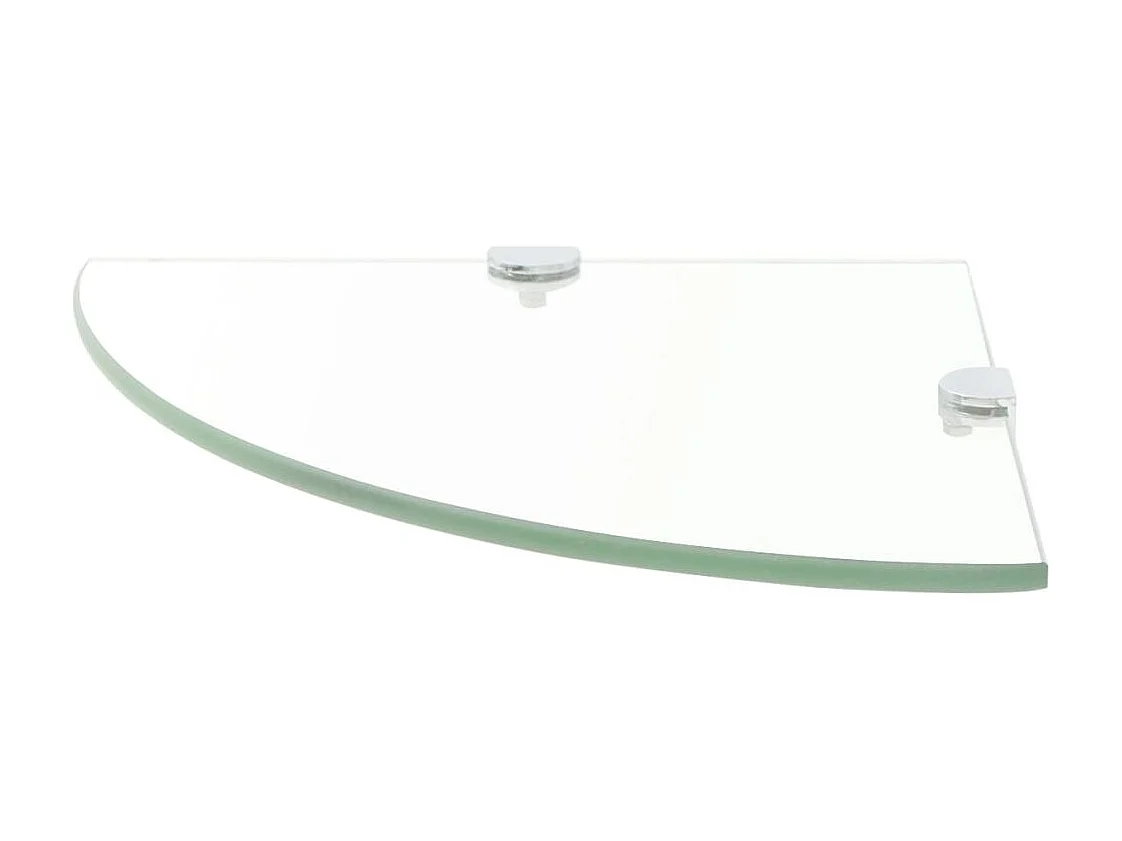 Armario esquinero de diseño estante + soportes cromados cristal transparente 25 x 25 cm 2702217/3