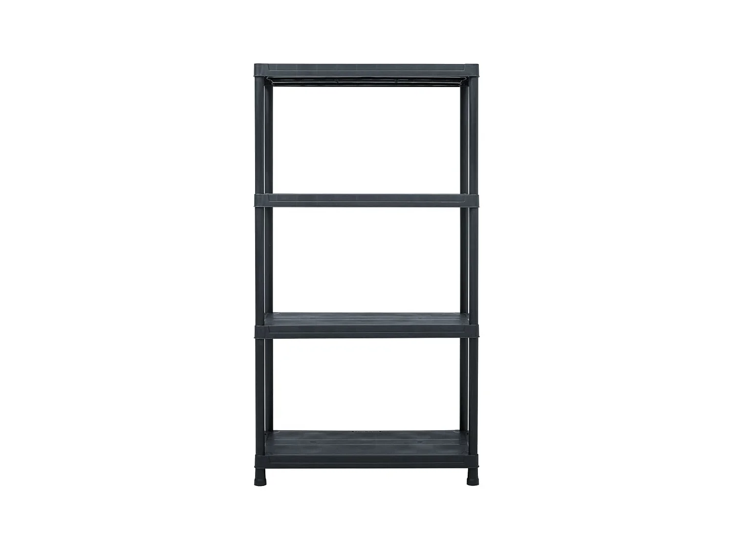 Scaffali portaoggetti 5 pezzi 60 x 30 x 138 cm in plastica nera 02_0000674