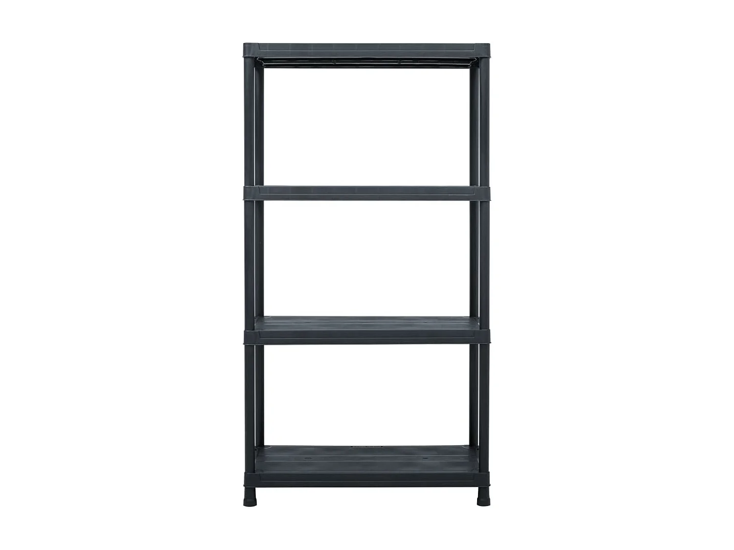 Estantes de almacenamiento de 5 piezas 60 x 30 x 138 cm plástico negro 02_0000674