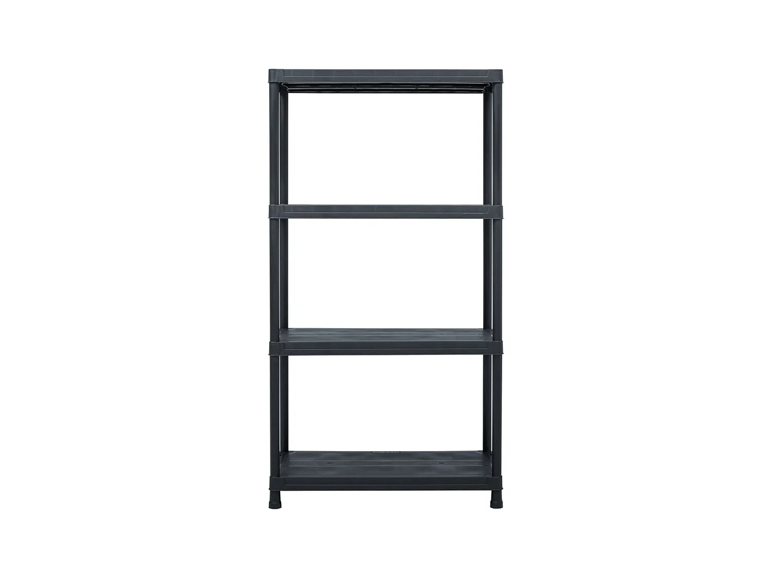 Ripiano portaoggetti 100 kg 60 x 30 x 138 cm plastica nera 02_0000634