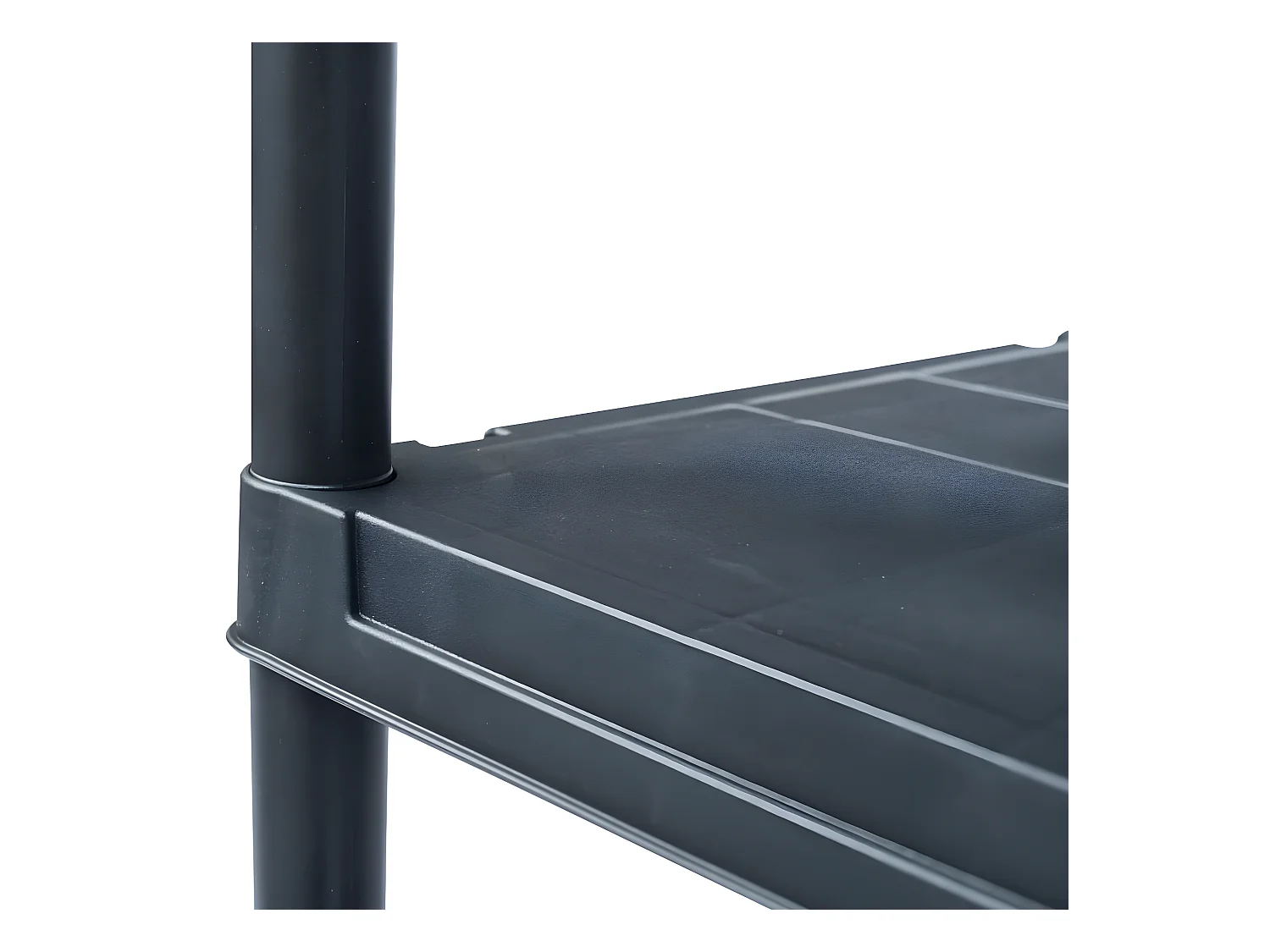 Ripiano portaoggetti 100 kg 60 x 30 x 138 cm plastica nera 02_0000634