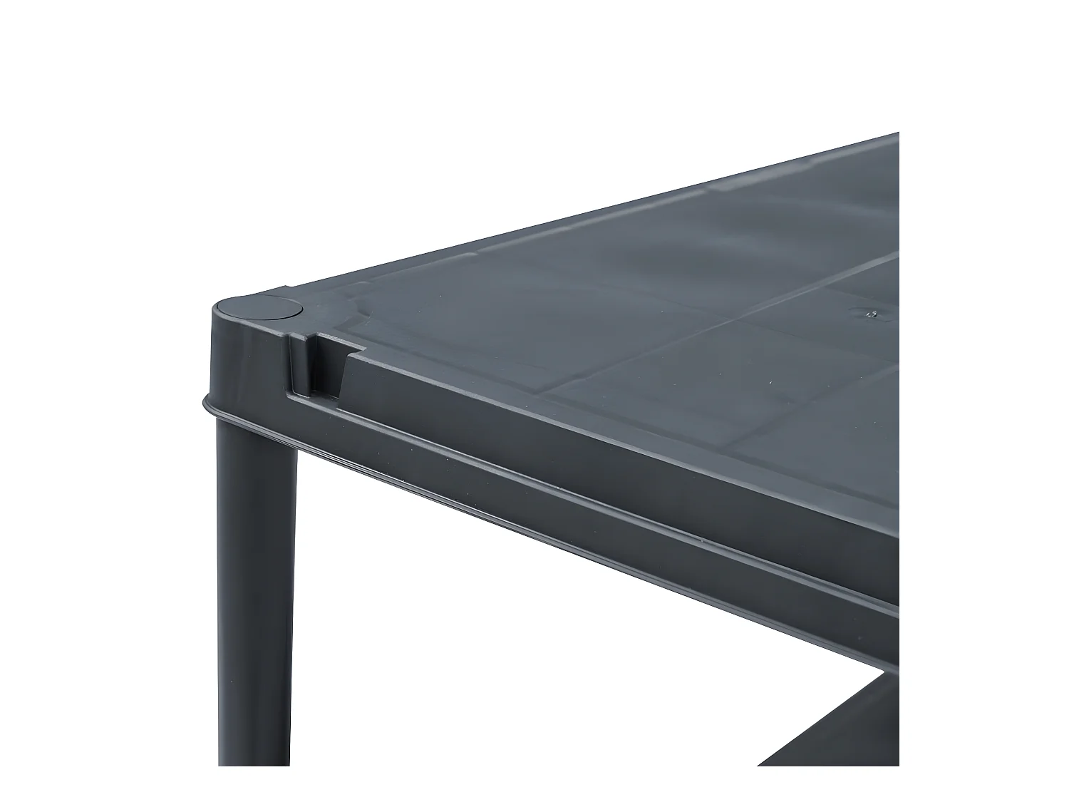 Ripiano portaoggetti 100 kg 60 x 30 x 138 cm plastica nera 02_0000634