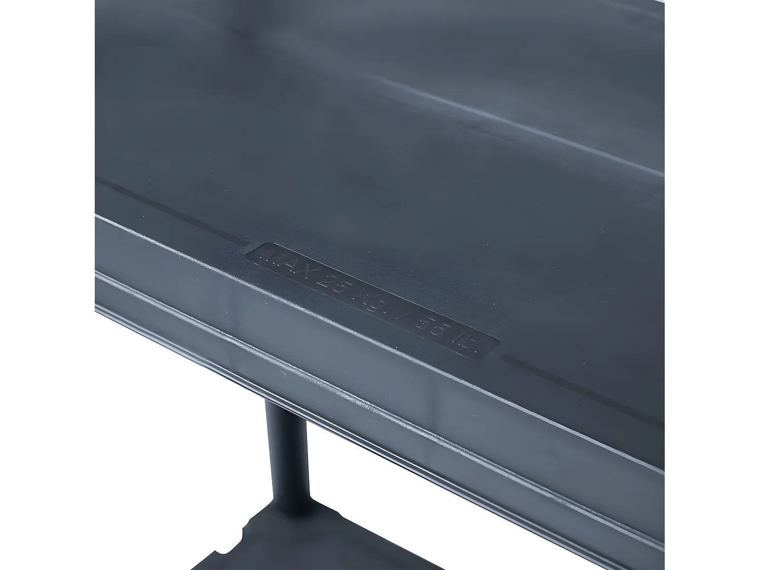 Estantería de almacenaje 100 kg 60 x 30 x 138 cm plástico negro 02_0000634