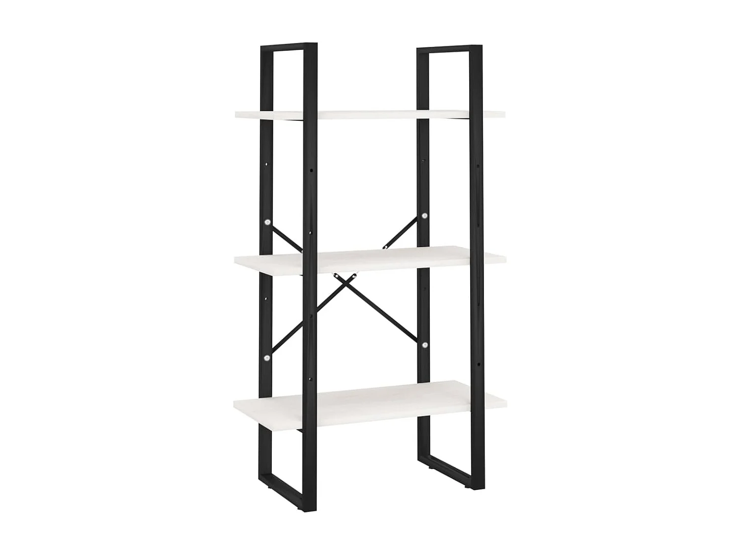 Prateleira de armazenamento de design 60 x 30 x 105 cm madeira maciça de pinho branco 02_0000626