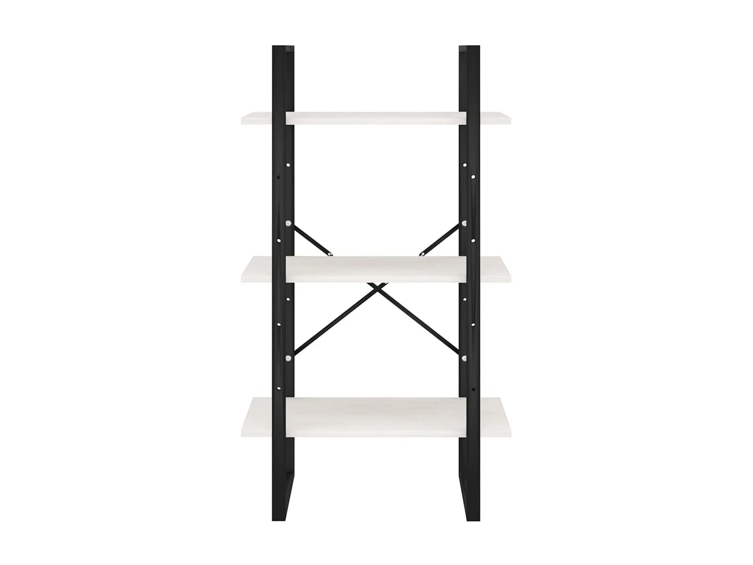 Prateleira de armazenamento de design 60 x 30 x 105 cm madeira maciça de pinho branco 02_0000626