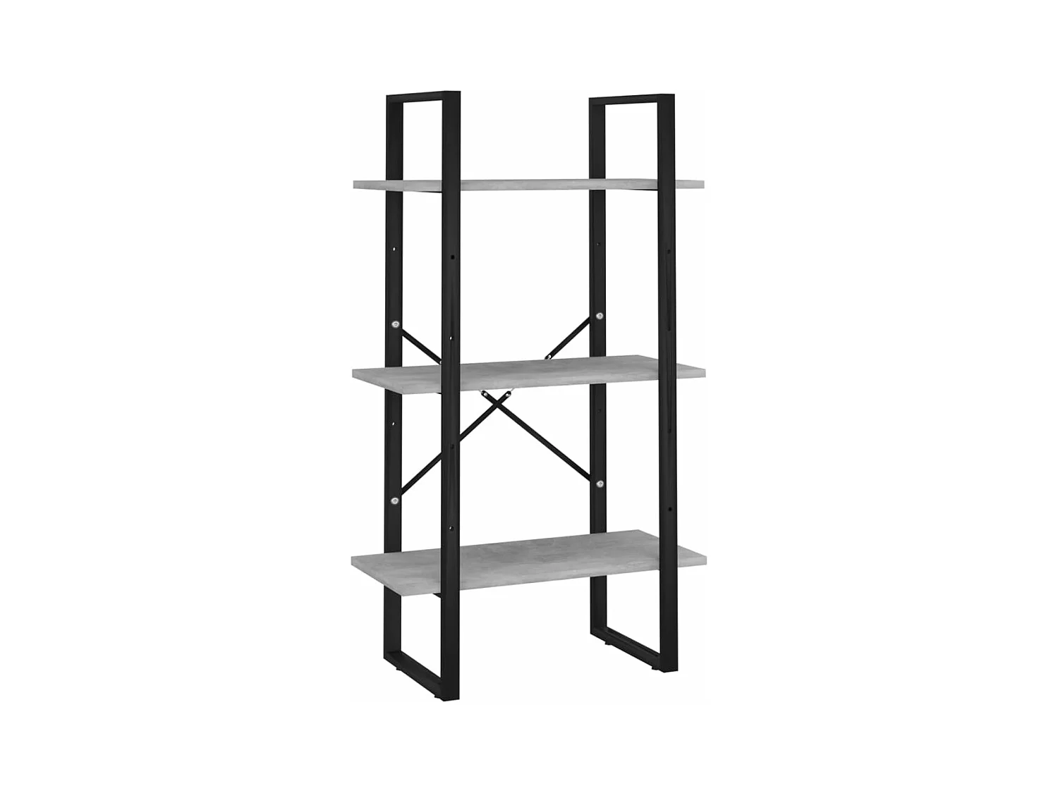 Ripiano portaoggetti 60 x 30 x 105 cm in truciolato grigio 02_0000631