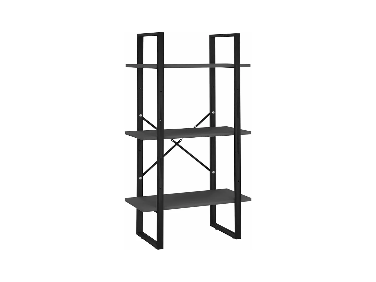 Ripiano portaoggetti 60 x 30 x 105 cm in truciolato grigio 02_0000629