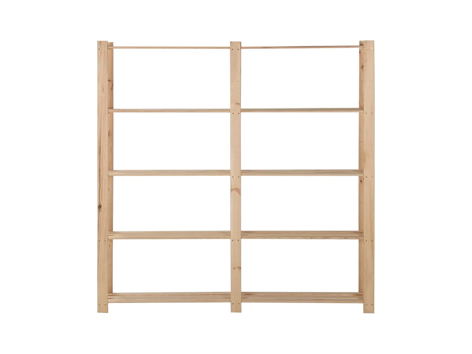 Estantería de almacenamiento de 5 niveles 170 x 28,5 x 170 cm madera maciza de pino 02_0000659