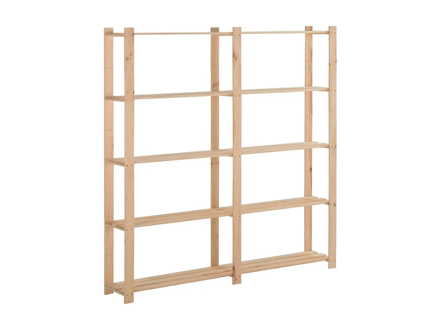 Ripiano portaoggetti a 5 livelli 170 x 28,5 x 170 cm in legno di pino massiccio 02_0000659