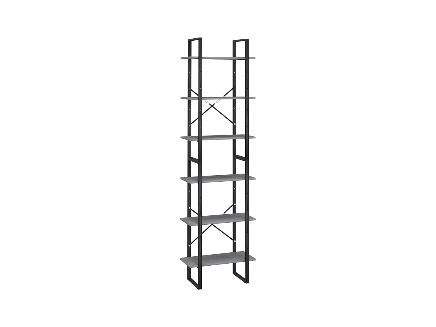 Set di 2 ripiani portaoggetti 60 x 30 x 210 cm in legno di pino massiccio grigio 02_0000664