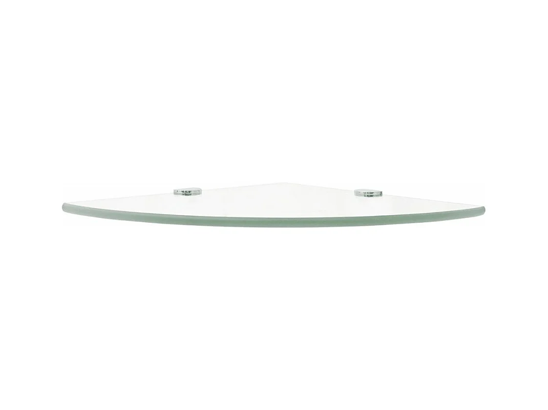 Mobile angolare di design con ripiano + supporti cromati vetro trasparente 35 x 35 cm 2702218/2