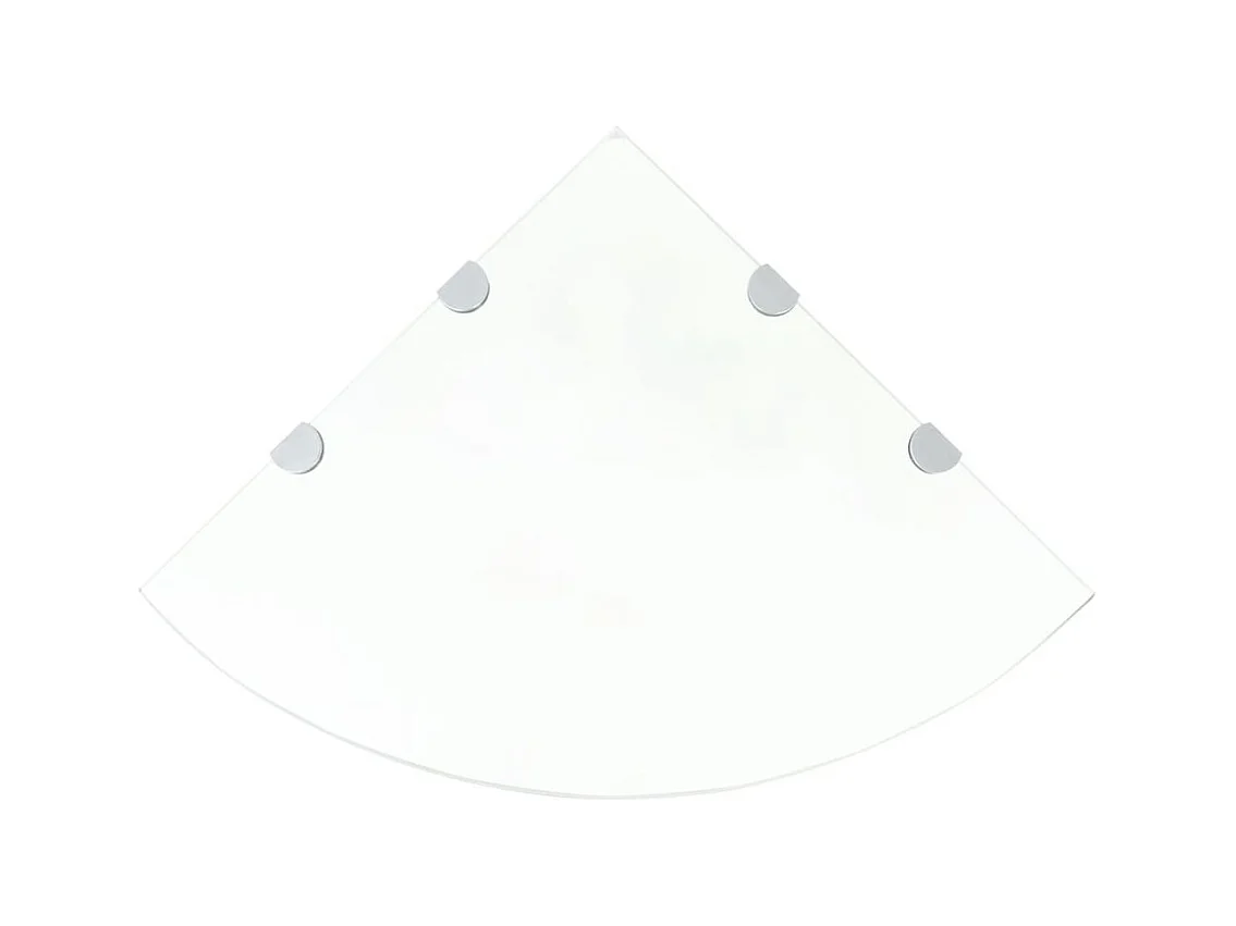 Prateleira de armário de canto de design e suportes cromados vidro transparente 45x45 cm 2702219/2