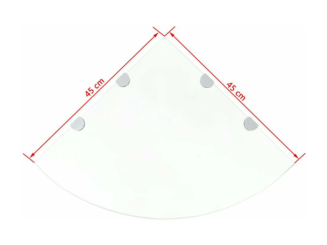 Étagère armoire meuble design verre 45 x 45 x 0.8 cm 2702219/2