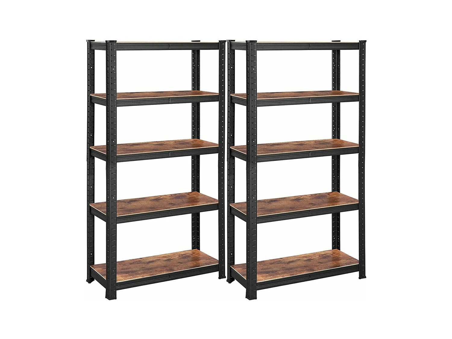 Lot de 2 étagères marron 75 x 30 x 150 cm 12_0003227