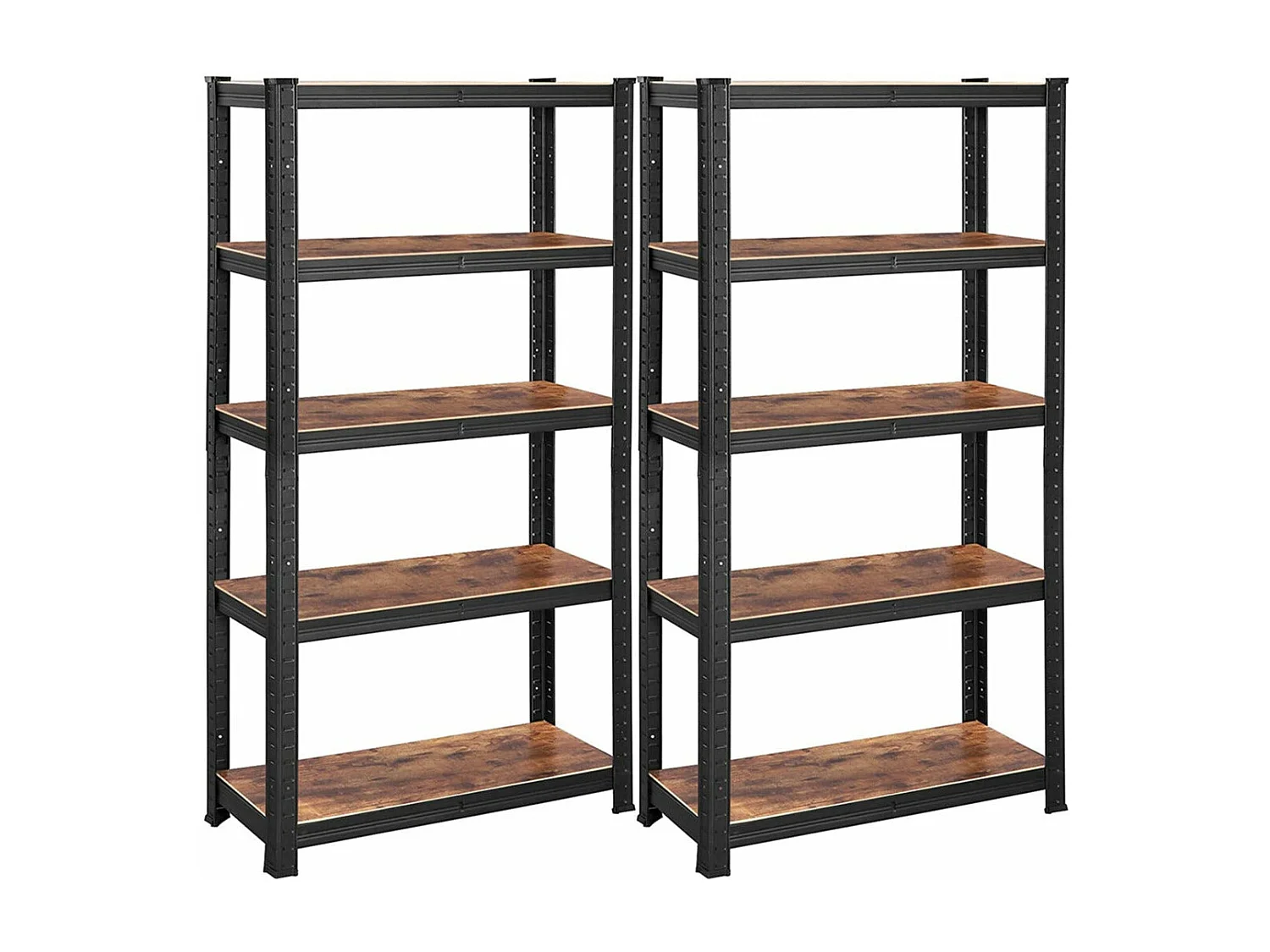 Lot de 2 étagères marron 75 x 30 x 150 cm 12_0003227