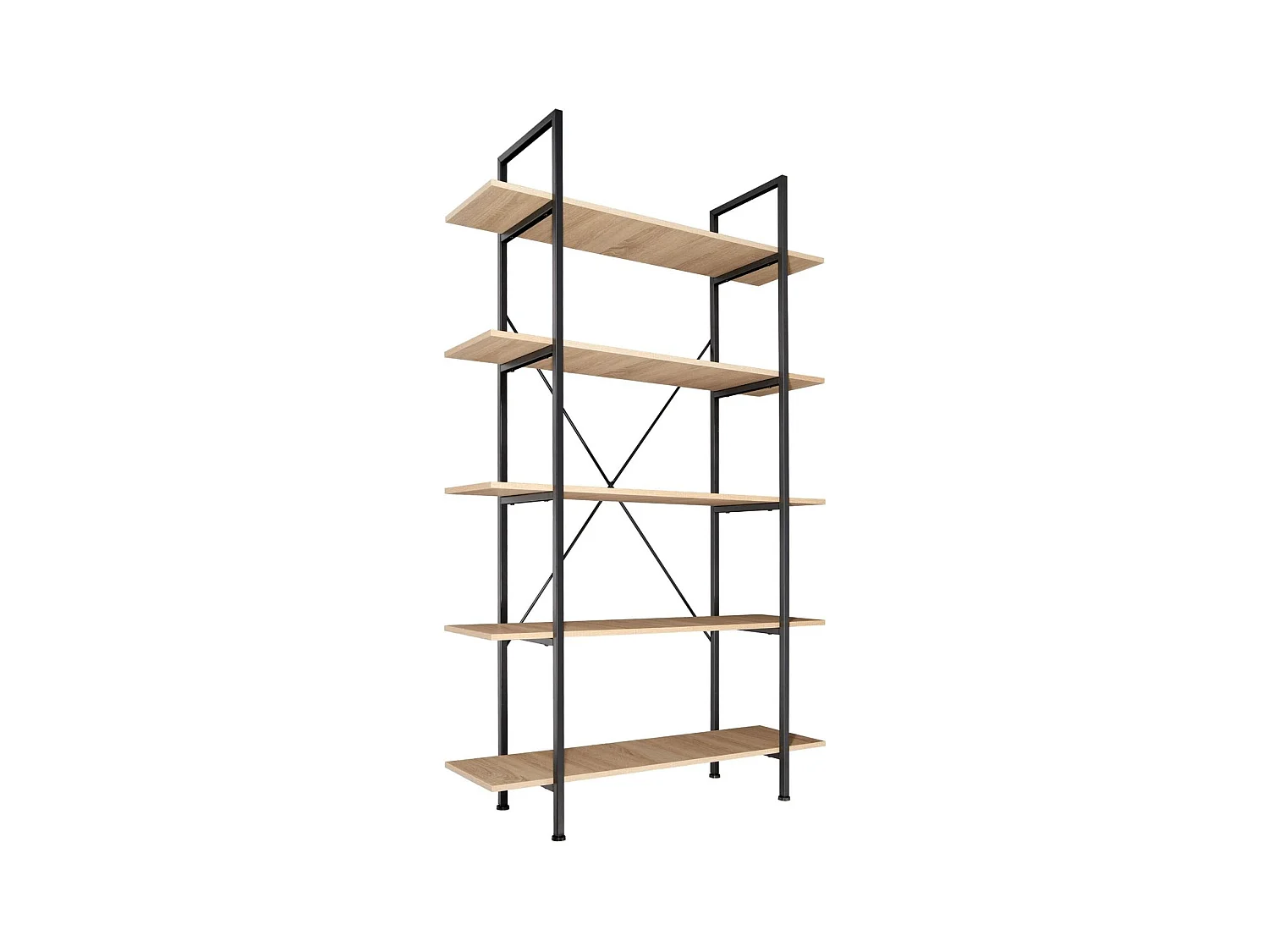 Librería grande de estilo industrial/vintage 5 niveles 1795 cm beige 08_0000255