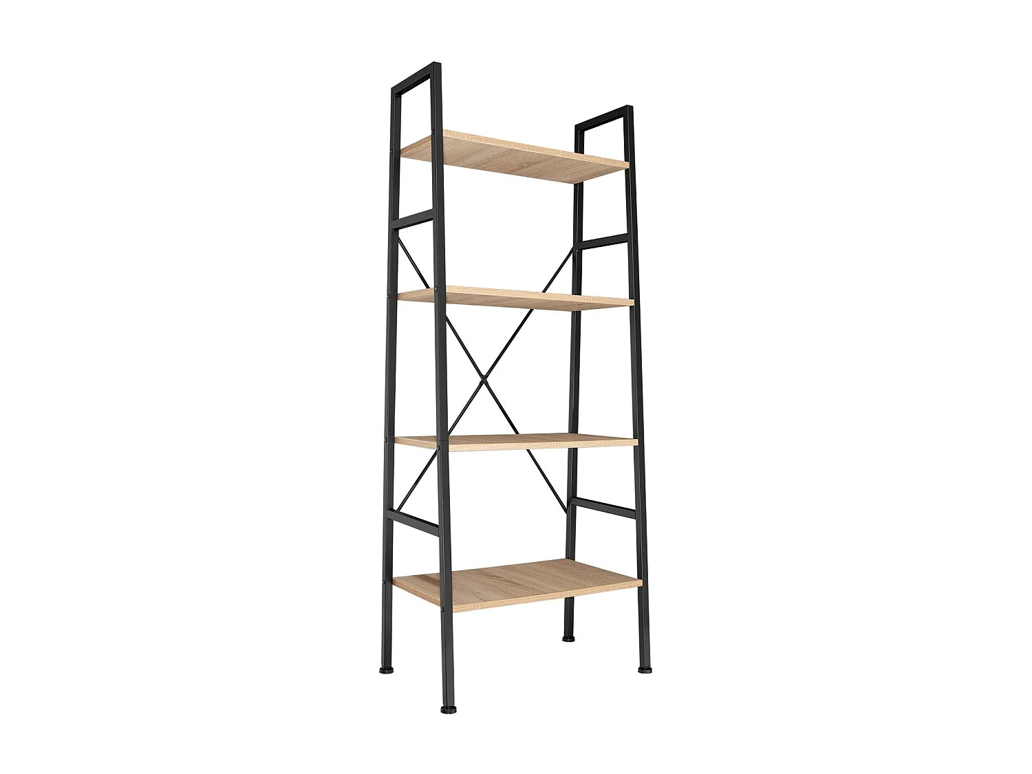 Estante grande com visual industrial/vintage 4 níveis 150 cm bege 08_0000265