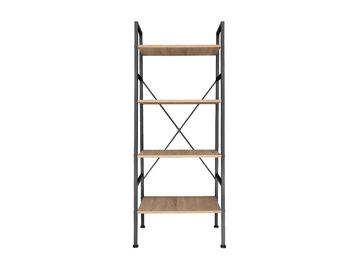 Estante grande com visual industrial/vintage 4 níveis 150 cm bege 08_0000265