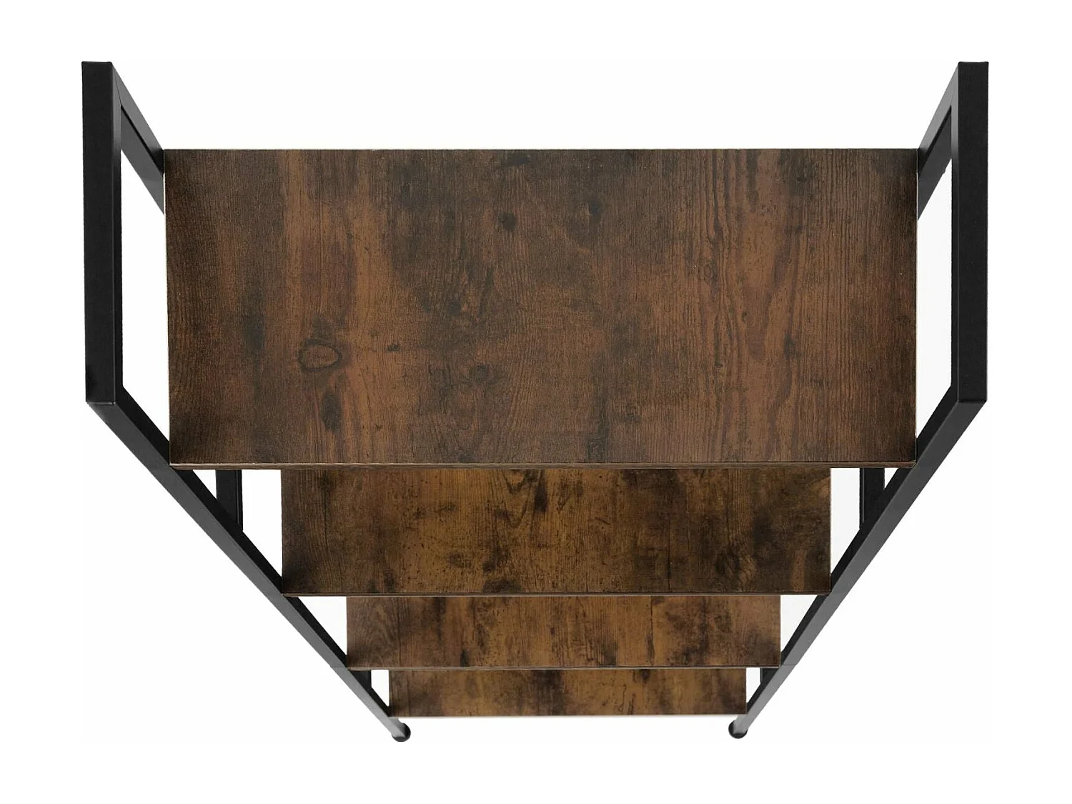 Libreria grande stile industriale/vintage 4 livelli 150 cm marrone 08_0000264